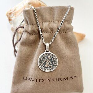 David Yurman Saint Christopher Men’s Petrvs Pendant Amulet Box Chain 23''-24''